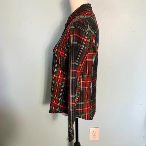 J. Crew Perfect Button Down Shirt in Stewart Plaid Size 4 - Picture 4 of 8